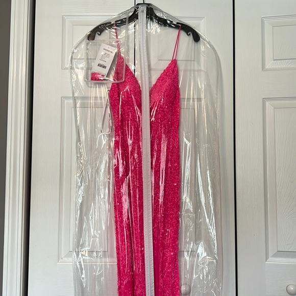 Sherri Hill Dresses & Skirts - PROM dress, hot pink with glitter, with slit on left side, worn twice